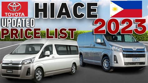 TOYOTA HIACE 2023 UPDATED PRICE LIST & SPECS PHILIPPINES - YouTube