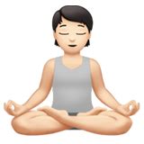 🧘🏻 Person in Lotus Position: Light Skin Tone Emoji on Apple iOS 13.2