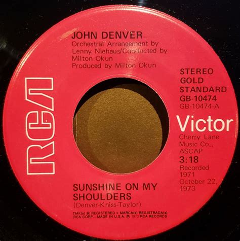 John Denver - Sunshine On My Shoulders (Vinyl) | Discogs