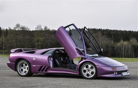 Wallpaper purple, trees, Lamborghini, diablo, tree, purple, Lamborghini ...