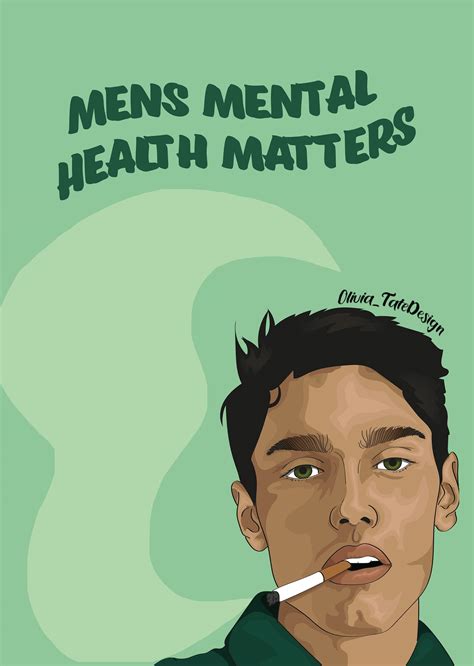 Mens mental health matters art print | Etsy