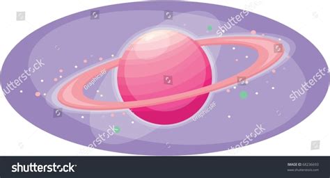 Illustration Saturn On White Background Stock Vector (Royalty Free ...