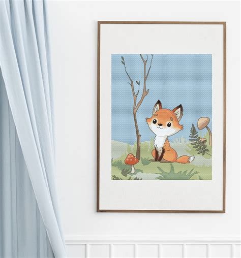 Baby Fox Cross Stitch Pattern Instant PDF Download - Etsy