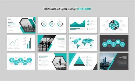 Business Presentation Slide Templates Gráfico por GraphicHut · Creative ...