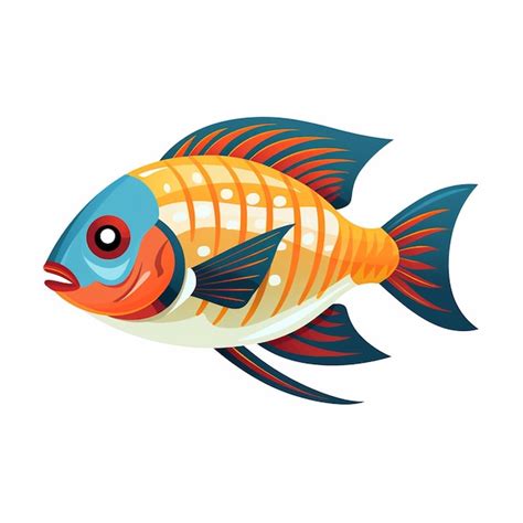 Premium AI Image | Colorful Fish Drawing for Children's Poster