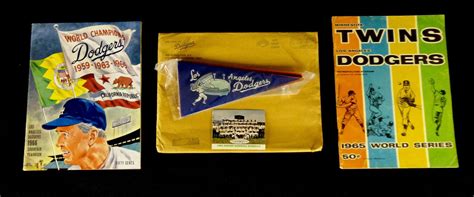 Description: This vintage set of Los Angeles Dodgers memorabilia from ...