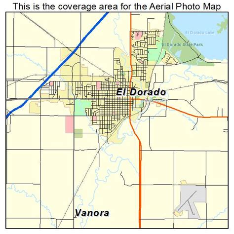 Aerial Photography Map of El Dorado, KS Kansas