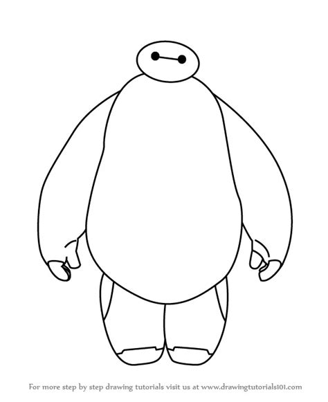 Learn How to Draw Baymax from Big Hero 6 (Big Hero 6) Step by Step : Drawing Tutorials