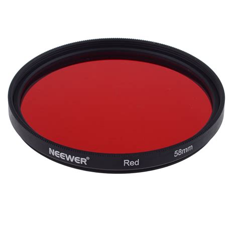 Neewer 58mm Full Red Color Filter for Camera Lens with 58mm Filter ...