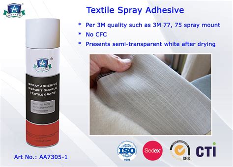 Acrylic Textile Fabric Spray Adhesive / Embrodeiry Adhesive Spray