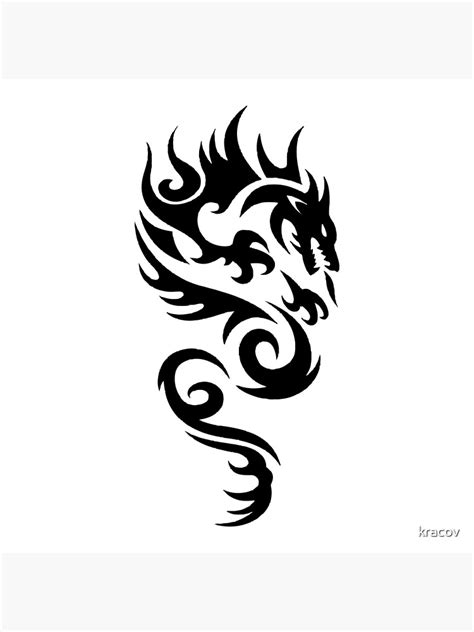 "Tribal Dragon Tattoo 1" Poster for Sale by kracov | Redbubble