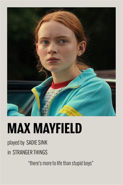 max mayfield stranger things minimalist polaroid poster | Stranger ...