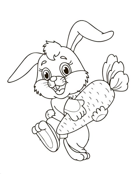 easter bunny colouring in pages - Kids Coloring Pages