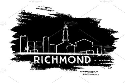 Richmond Skyline Silhouette. ~ Illustrations ~ Creative Market