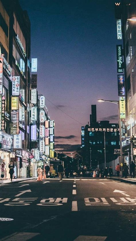 Night Street. Seoul. South Korea (서울). Pemandangan, Foto, Korean Street HD phone wallpaper | Pxfuel