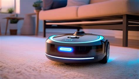 Premium Photo | Futuristic Robot Vacuum on Schedule in Stylish Interior