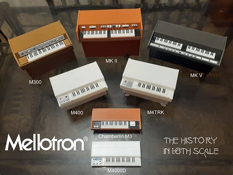 Mellotron History 3D Printed 1:6th Scale All 7 KBD's | Reverb