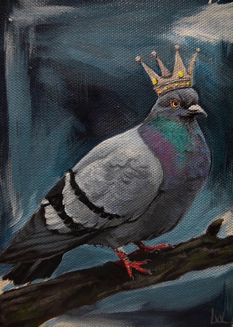 Royal Pigeon Giclée Print 5 X 7 Pigeon Fine Art by - Etsy