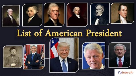 List of US Presidents | American Presidents | Presidents of America | US Presidents List 1789 ...