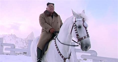 North Korea’s Kim Jong Un in new video at Mount Paektu riding white horse