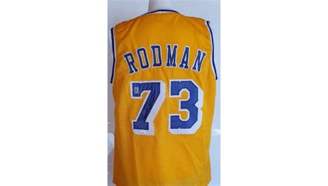 Dennis Rodman's LA Lakers NBA Signed Shirt - CharityStars