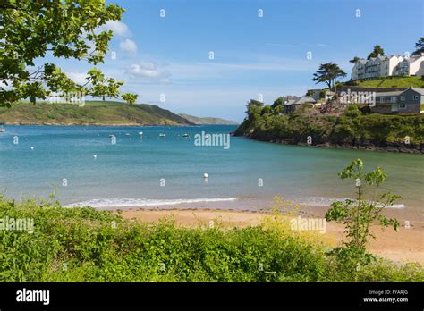 South sands beach Salcombe Devon UK one of several beautiful beaches in the estuary in summer ...