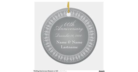 Wedding Anniversary Memento or Gift Round Ceramic Decoration | Zazzle