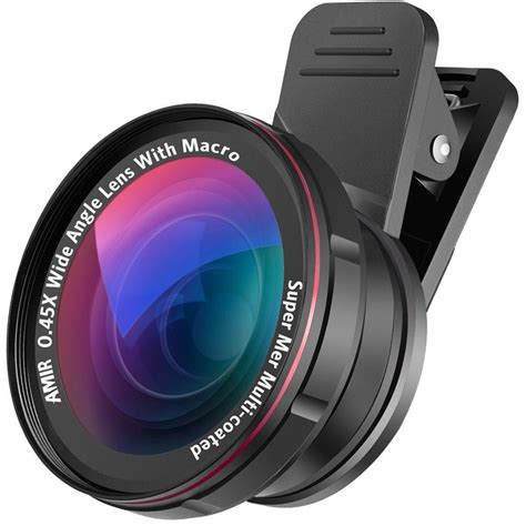 Phone Camera Lens, 0.62X Wide Anagle Lens + 15X Super Macro Lens, 2 in ...