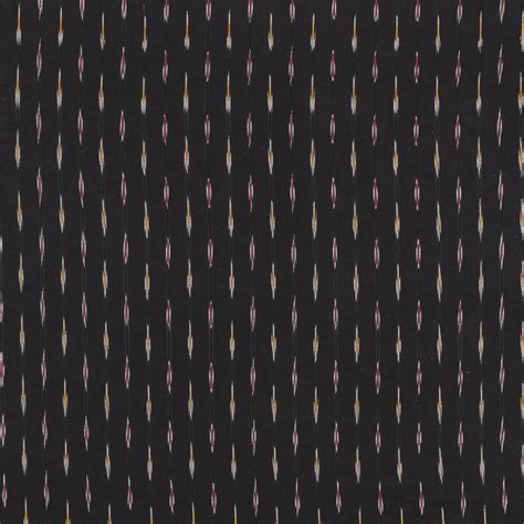 Black Ikat 100% cotton fabric 1mtr remnant