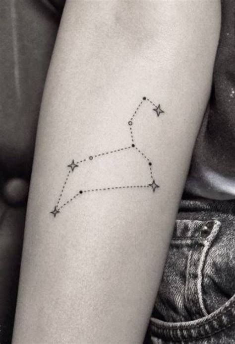 Constellation tattoo on the forearm | Dot tattoos, Leo tattoos, Zodiac tattoos