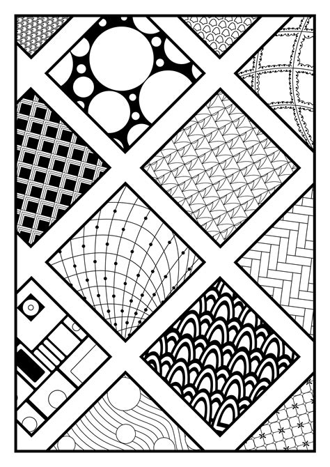 Square Zentangle Patterns