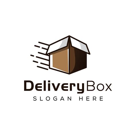 delivery box logo concept vector template 8214721 Vector Art at Vecteezy