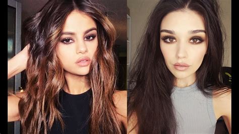 Selena Gomez Smokey Eyes inspired makeup - YouTube | Square face ...