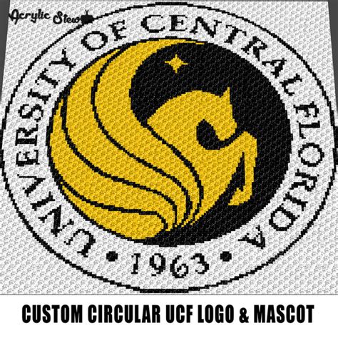 Custom University of Central Florida UCF Round Logo & Mascot Pegasus C ...