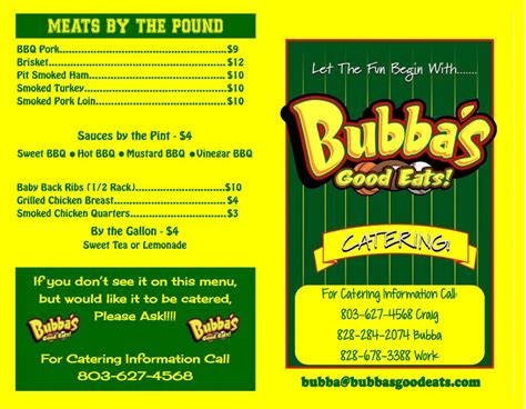 Catering – Bubba's Good Eats