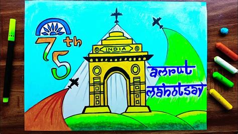 15 August Drawing - Independence Day Poster Drawing idea - Republic Day ...