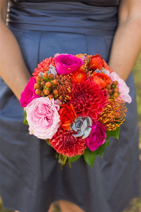 Pink and Red Dahlia Bouquet