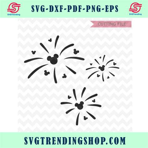 Disney Fireworks, Fireworks Svg, Mickey Mouse Head, Free Svg, Svg Files For Cricut, Vinyl Wall ...