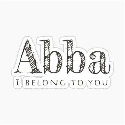 "Abba I Belong to you" Sticker by Roland1980 | Redbubble