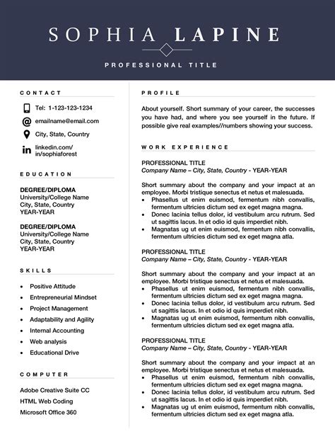 Smart Editable Cv Template Word Restaurant Supervisor Resume Sample