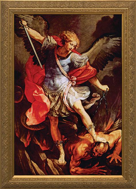 St. Michael the Archangel - Gold Framed Art - Catholic to the Max ...