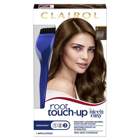 Clairol Root Touch-Up Permanent Hair Color Crème 5 Medium Brown, 1 Application - Walmart.com ...