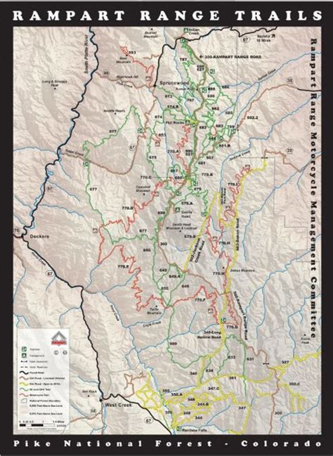 Rampart Range Trail Maps | Motorcycle Maps | Maps - Performance Cycle ...