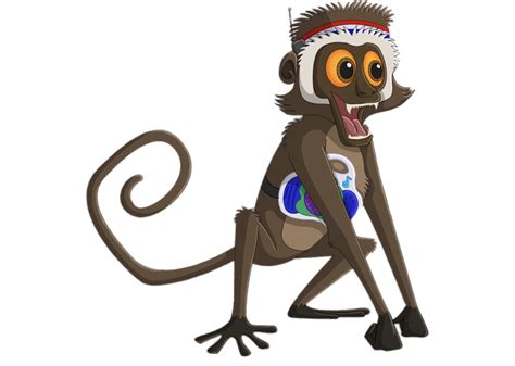 Check out this transparent Cloudy with a chance of Meatballs character Steve the Monkey PNG image