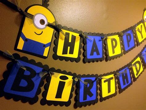 Minion / Despicable Me Inspired Happy Birthday Banner | Happy birthday ...