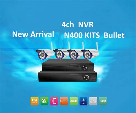 Vstarcam NVR KITS Plug and Play 4CH 1080P Wireless NVR Kit 720P Bullet Security IP Camera WIFI ...