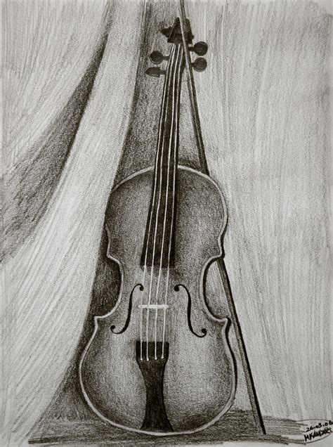 Violin Pencil Drawing at PaintingValley.com | Explore collection of ...