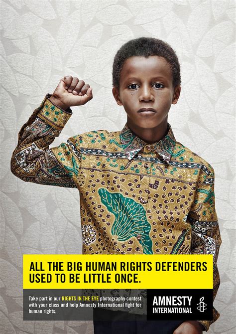 Amnesty International: All the big Human Rights Defenders used to be little once. – Campaigns of ...