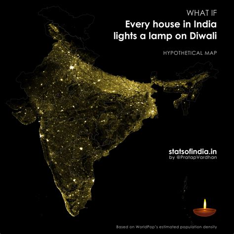 India Map During Diwali - Gretal Gilbertine