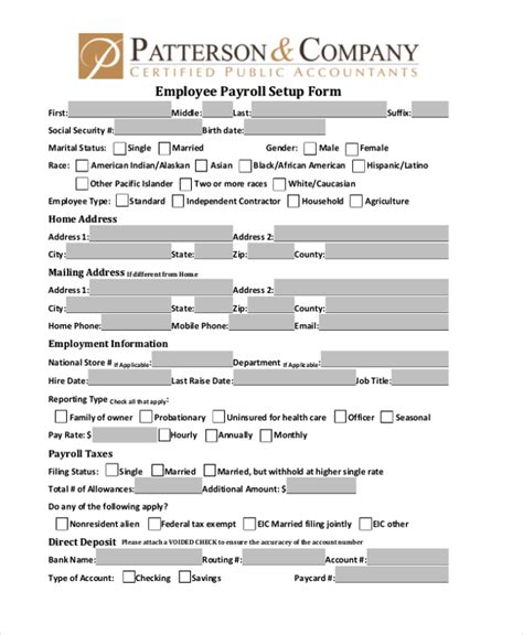 FREE 12+ Sample Employee Payroll Forms in PDF | Excel | Word